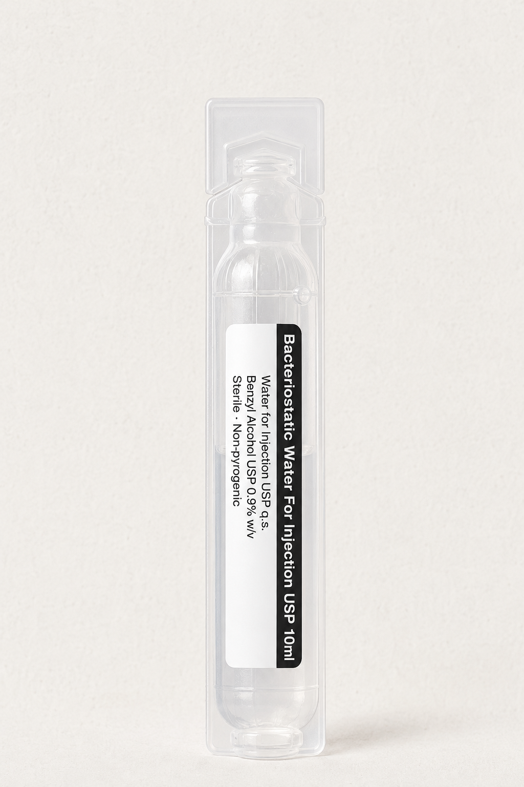 Bacteriostatic water 0.9% benzyl alcohol pharmaceutical grade vial – Dubai Peptides UAE