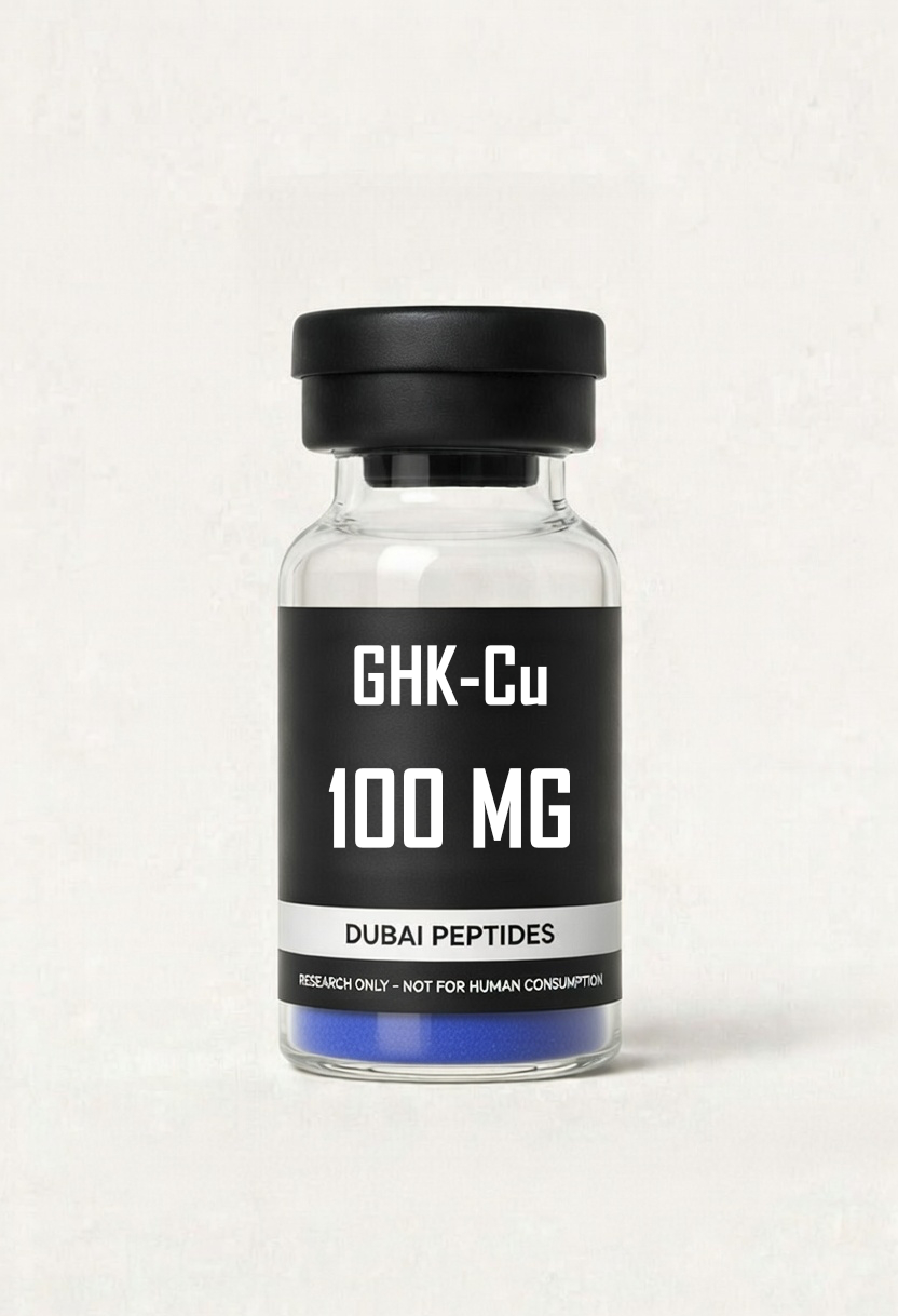 GHK-Cu copper peptide 100mg lyophilised research vial – Dubai Peptides UAE
