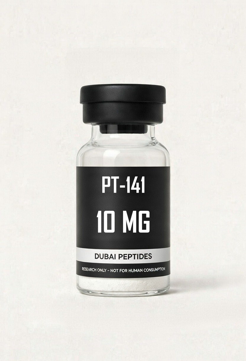 PT-141 Bremelanotide cyclic melanocortin research peptide vial – Dubai Peptides UAE